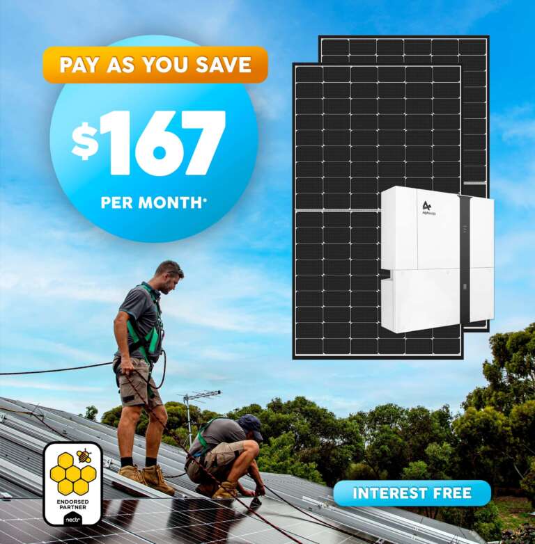 $167* Per Month - 7.92kW Solar – Risen 440w N-Type Panels – Alpha S5 (Wall Mount) Inverter + 5.04kWh Battery